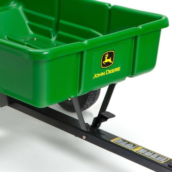 John Deere LP21935 450 lb. 7 cu. ft. Tow Behind Poly Utility Cart Dump Trailer with Universal Hitch - Image 3