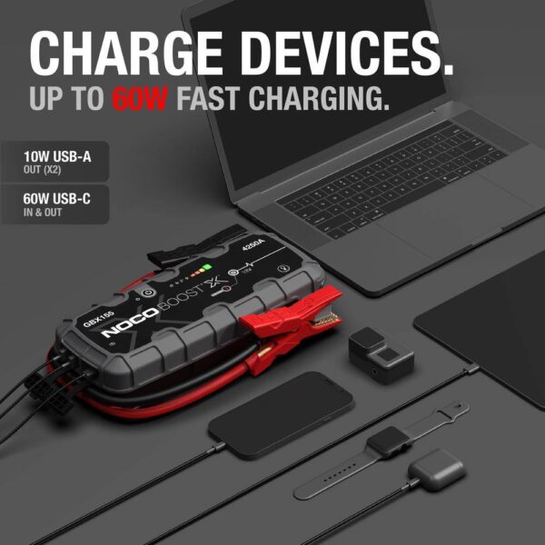 NOCO GBX155 Boost X 12-Volt 4250 Amp Lithium Jump Starter - Image 5
