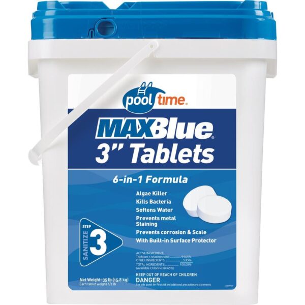 Pool Time 22835PTM MAXBlue 35 lbs. 3 in. Tablets Pool Chlorinating