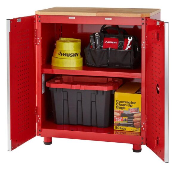 G2802BR-US Ready-to-Assemble 24-Gauge Steel 2-Door Garage Base Cabinet in Red (28 in. W x 32 in. H x 18 in. D) - Image 6