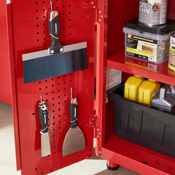 G2802BR-US Ready-to-Assemble 24-Gauge Steel 2-Door Garage Base Cabinet in Red (28 in. W x 32 in. H x 18 in. D) - Image 7