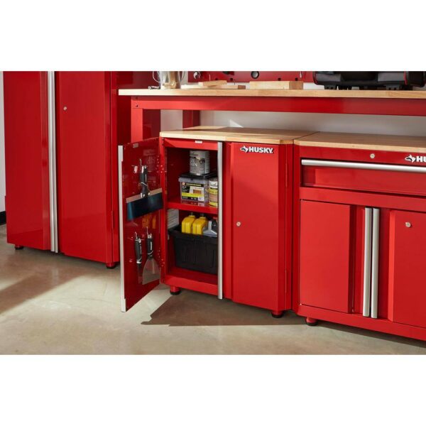 G2802BR-US Ready-to-Assemble 24-Gauge Steel 2-Door Garage Base Cabinet in Red (28 in. W x 32 in. H x 18 in. D) - Image 2