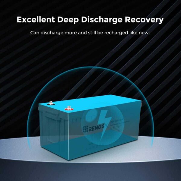 Renogy BATT-AGM12-200 Deep Cycle AGM Battery 12-Volt 200Ah Safe Charge Most Home Appliances for RV, Off-Grid Solar System, Maintenance-Free - Image 4