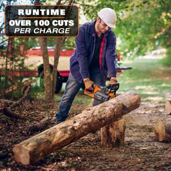 R01101K 18V Brushless 12 in. Electric Battery Chainsaw with 6.0 Ah MAX Output Battery and Charger - Image 5