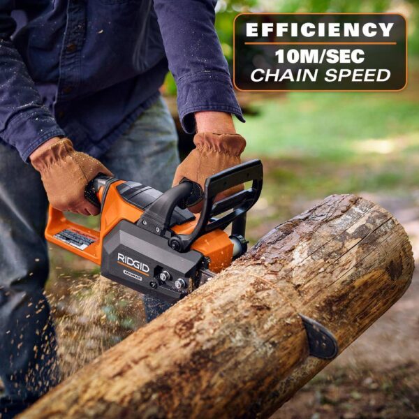 R01101K 18V Brushless 12 in. Electric Battery Chainsaw with 6.0 Ah MAX Output Battery and Charger - Image 4