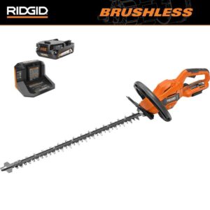 R01401K 18V Brushless Cordless Battery 22 in. Hedge Trimmer with 2.0 Ah Battery and Charger