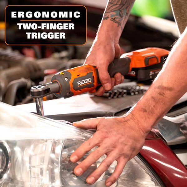 R866010K 18V Brushless Cordless 1/4 in. Ratchet Kit with 2.0 Ah Battery and Charger - Image 5