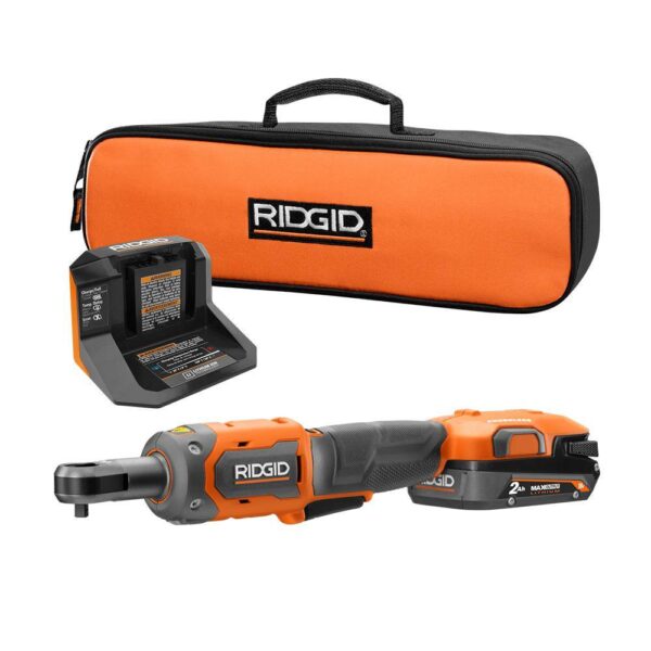 R866010K 18V Brushless Cordless 1/4 in. Ratchet Kit with 2.0 Ah Battery and Charger