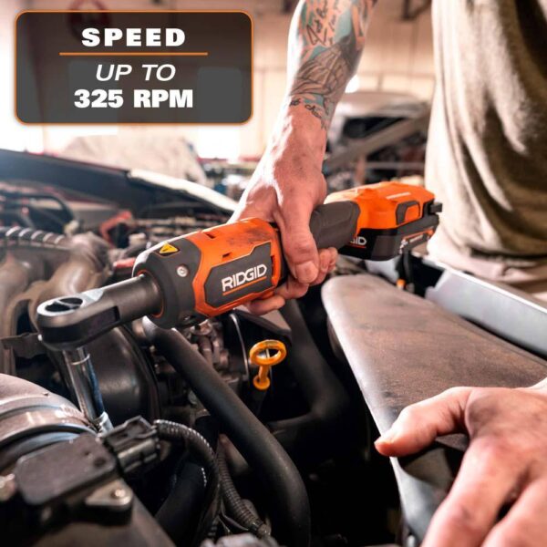 R866010K 18V Brushless Cordless 1/4 in. Ratchet Kit with 2.0 Ah Battery and Charger - Image 6