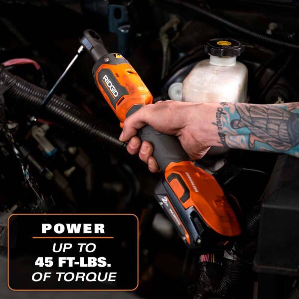 R866010K 18V Brushless Cordless 1/4 in. Ratchet Kit with 2.0 Ah Battery and Charger - Image 4