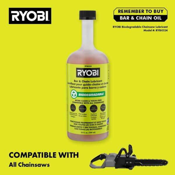 RY40550-PS 40V HP Brushless 16 in. Battery Chainsaw and 10 in. Battery Pole Saw with 4.0 Ah Battery and Charger - Image 14