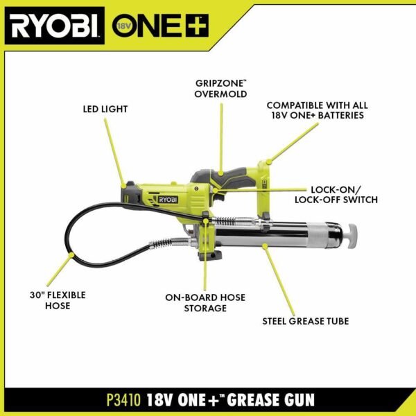 P3410K1N  Grease Gun Kit w/2.0Ah Battery and Charger - Image 3