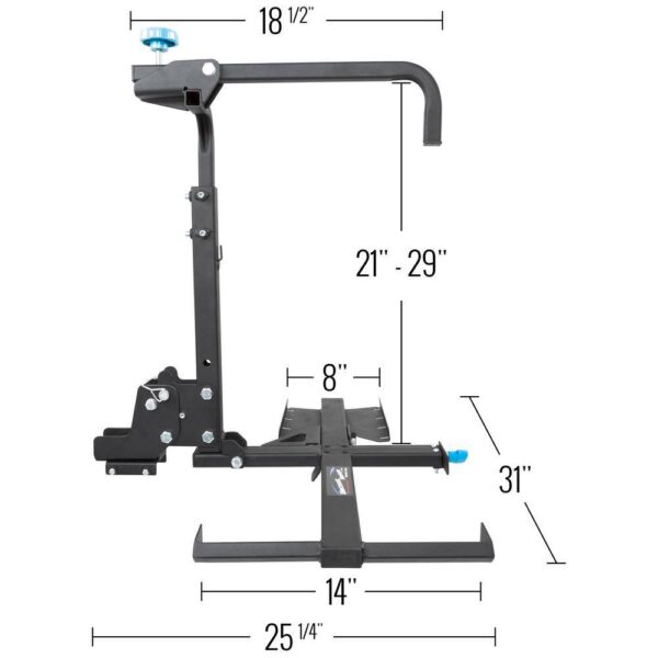 SILVER SPRING MWCC 100 lbs. Manual Wheelchair Carrier with Tilting Platform - Image 4