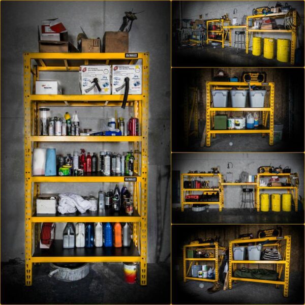 DXST4500 Yellow 3-Tier Steel Garage Storage Shelving Unit (50 in. W x 48 in. H x 18 in. D) - Image 2